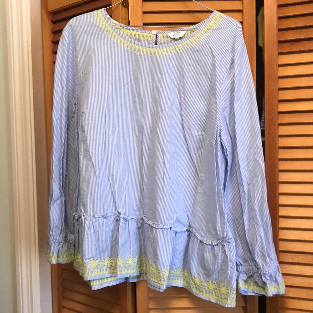 Striped shirt. Wrinkled, just needs ironed.
